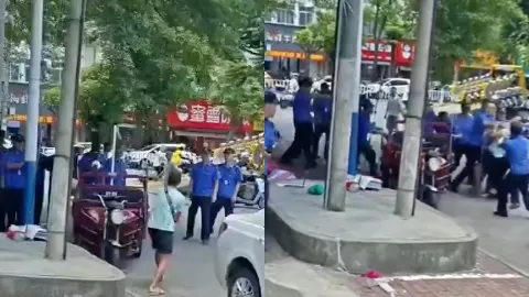 小贩与城管冲突