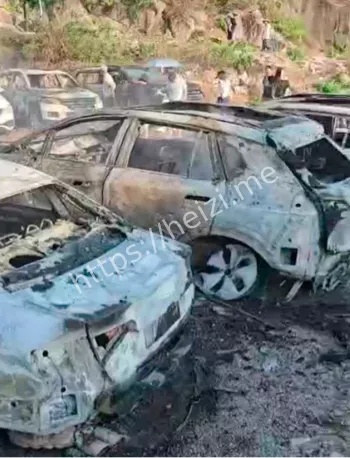 10月5日多辆豪车连环燃烧