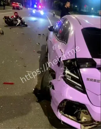 万罗山摩托车事故视频